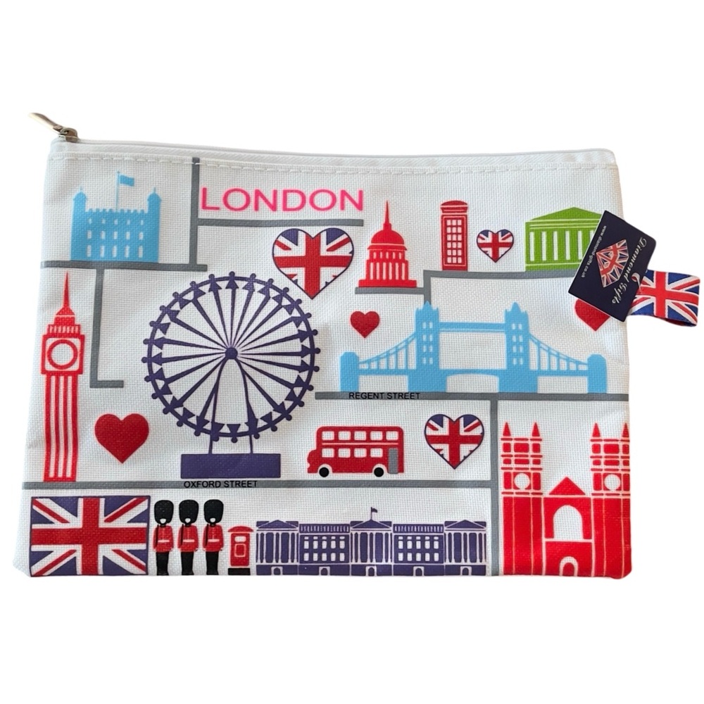 LONDON CITY ICONIC LANDMARKS CANVA PENCIL CASE 🇬🇧🎡🏰🌂